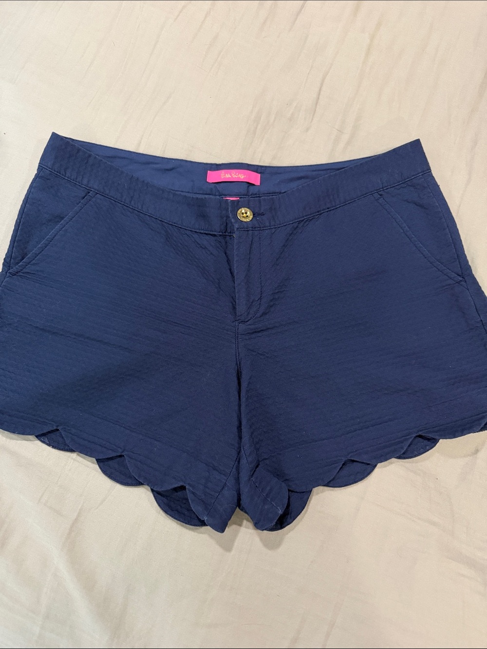Lilly Pulitzer Navy Scalloped Shorts
